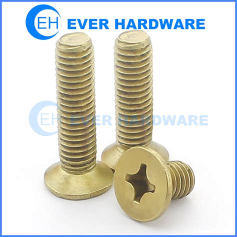 Find A Good Store 25 50 100 M6 Brass Cross Countersunk Machine Screw