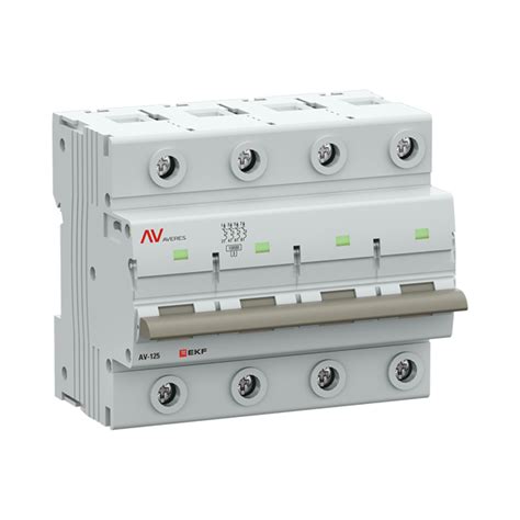 Выключатель автоматический 4P AV-125 100A D 10kA AVERES mcb125-4-100D ...