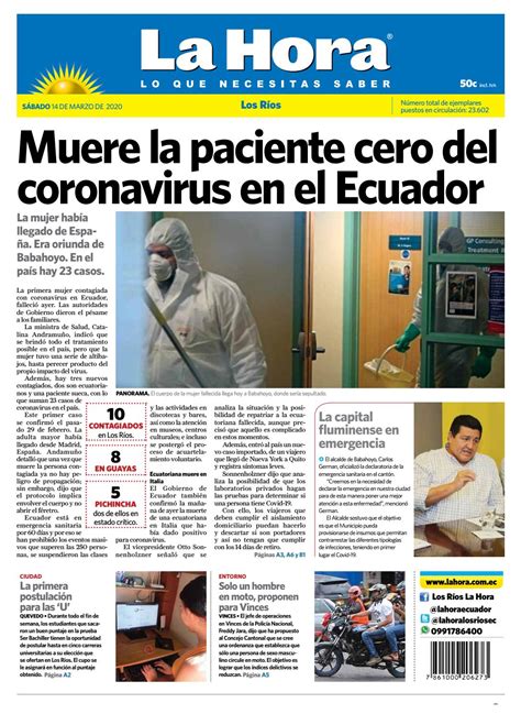 Los Ríos 14 De Marzo Del 2020 By La Hora Ecuador Issuu