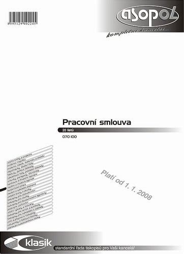 Asopol Pracovn Smlouva Etn A Person Ln Tiskopisy