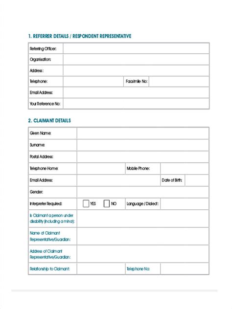 Medical Referral Form Template Free