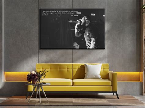 Mac Miller Canvas Wall Art Mac Miller Wallart Decor Hip Hop Music