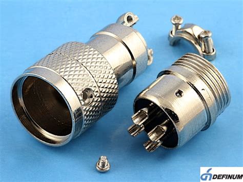 Вилка на кабель, M16-04MC, цилиндрическая, 4pin, прямая, резьба M16 ...