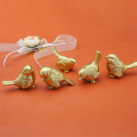 Unique Bird Knobs Solid Brass Drawer Knobs Modern Kitchen Knobs Gold