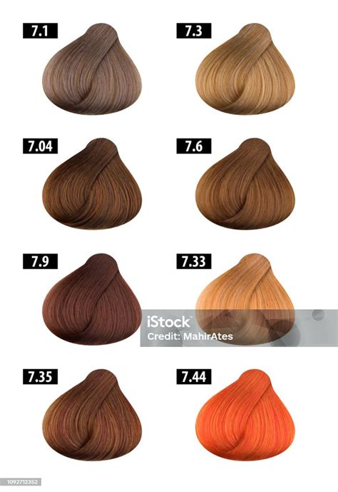 Numero 7 No Cabelo - Foto de Haircolor E Tintura De Cabelo Gráfico De Cores Números De Cor 7 ...