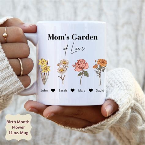 Custom Birth Month Flower Mug Plant Mom Mug Mothers Day T Custom