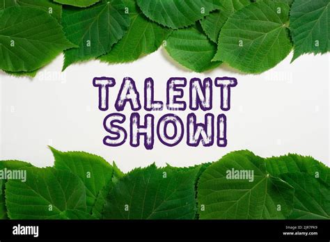 Inspiration Showing Sign Talent Show Business Showcase Competition Of