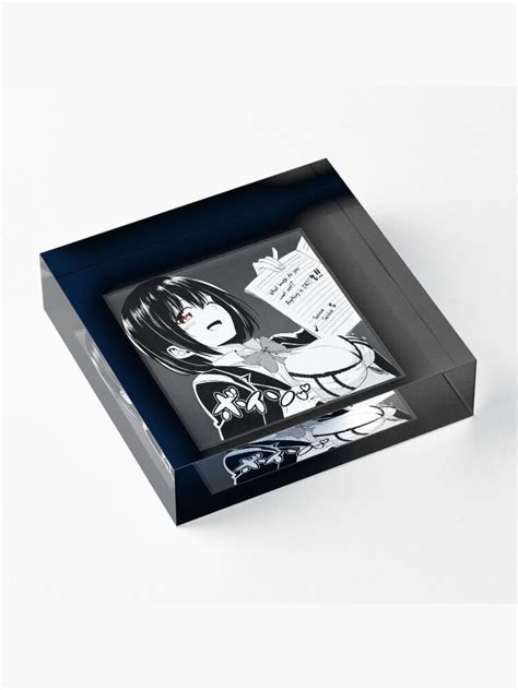 Waifu Material Japanese Hentai Manga Lewd Aesthetic Vaporwave Anime Girl Service Acrylic Block