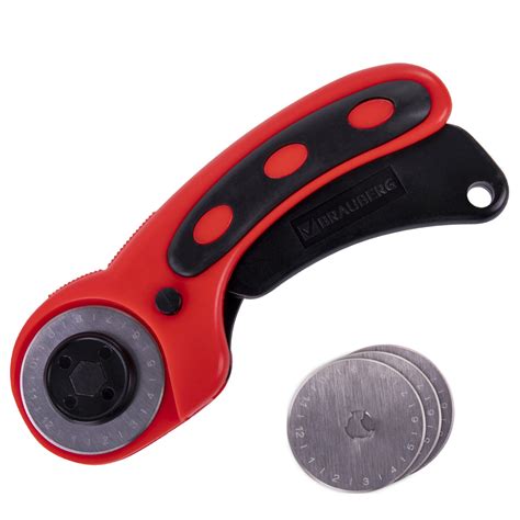 Нож раскройный роликовый 45 мм BRAUBERG PROFESSIONAL, 4 лезвия в ...