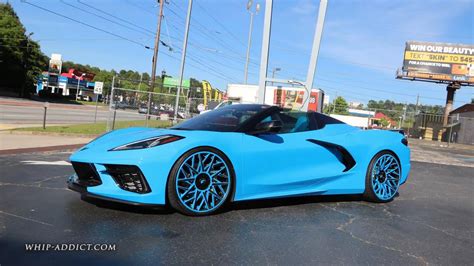 Video Corvette C In Rapid Blue On Forgiato Wheels