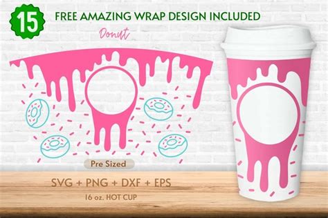 Oz Donut Starbucks Hot Cup Svg Doughnut