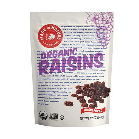 Buy Organic Raisins Sun-Dried in California | Made In Nature
