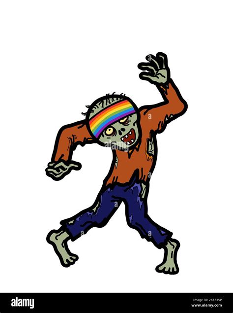 A Gay Lgbtq Halloween Zombie Ghoul Ghost Monster Drawing Fear Spooky Haunted Nightmare Concept