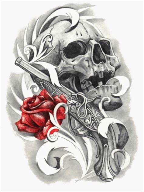 Skull Rose Tattoos Body Art Tattoos Tribal Tattoos Sleeve Tattoos