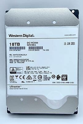WD WUH721818ALE6L4 18TB SATA Ultrastar DC HC550 3.5" LFF Enterprise ...