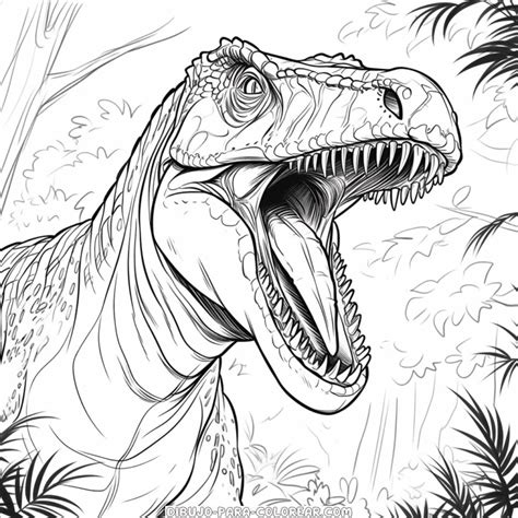 Dibujo De Jurassic World Dinosaurio Realista Para Colorear Dibujo Para Colorear