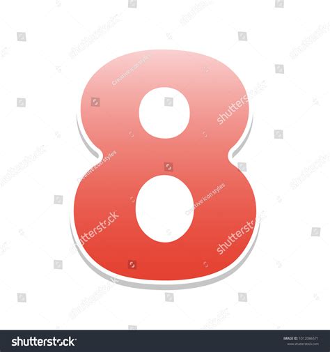 Number 8 Sign Design Template Element Stock Vector Royalty Free