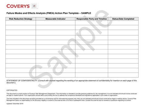 Free Printable FMEA Templates PDF Excel Word Example