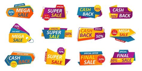 Étiquettes Cashback étiquette Cashback Icône De Super Méga Vente Remise