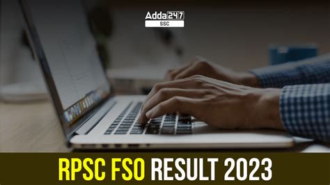 Rpsc Fso Result 2023 Direct Result Link Pdf