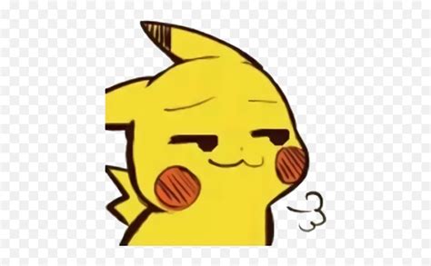 Pikachu Smirk Png Emoji Free Transparent Png Images Pngaaa