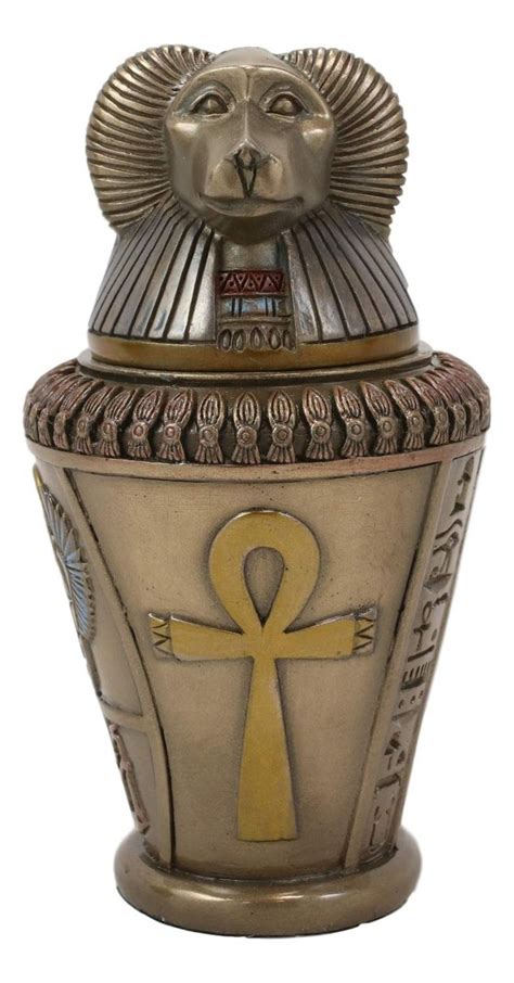 Ebros Four Sons Of Horus Duamutef Hapi Imsety Qebehsenuef Canopic Jar