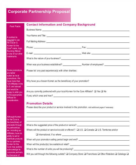 partnership proposal templates word