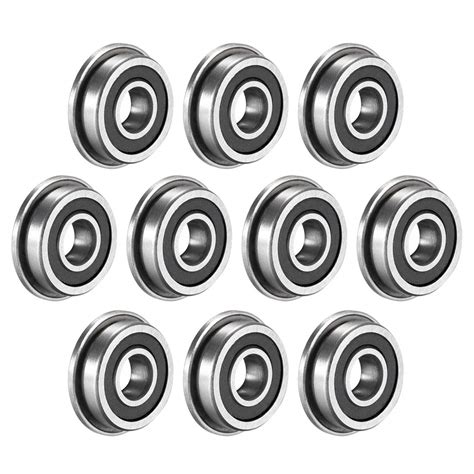 Uxcell F695 2RS Flange Ball Bearing 5x13x4mm Double Sealed GCr15