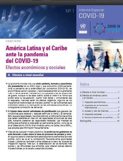 Am Rica Latina Y El Caribe Ante La Pandemia Del Covid Efectos Econ Micos Y Sociales Auci