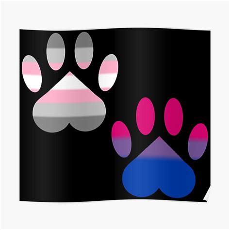 Bi Demigirl Pride Paws Poster For Sale By Shaneisadragon Redbubble