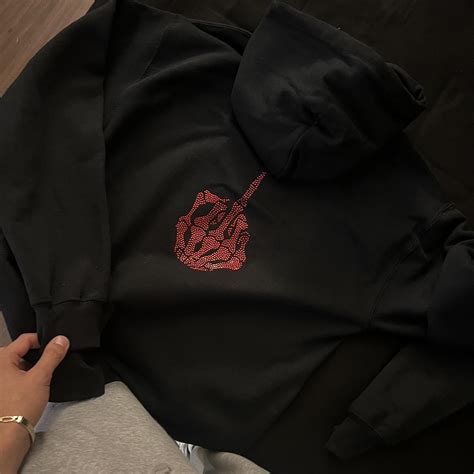 Vintage Rhinestones Skeleton Hoodie Brand Depop