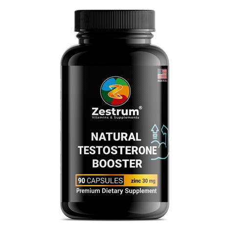 ZESTRUM Natural Testosterone Booster for Men, Zinc 30mg Muscle Growth ...