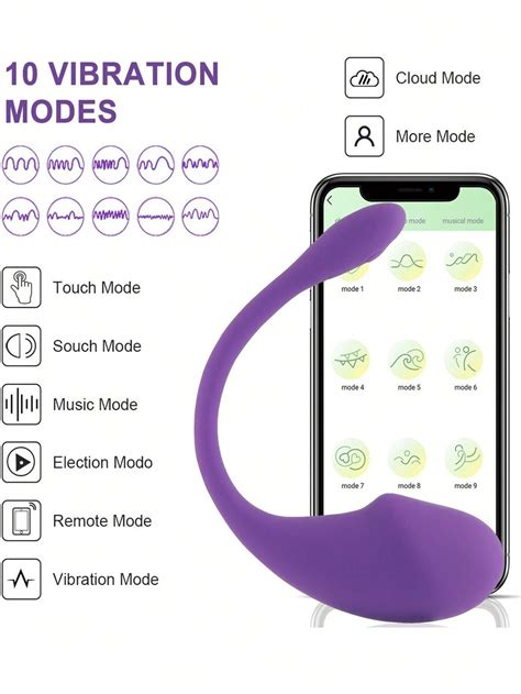 Purple Wireless G Spot Dildo Vibrator For Women APP Remote Control Wear Vibrating Egg Clit