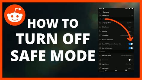 How To Turn Off Safe Mode In Reddit 2022 YouTube