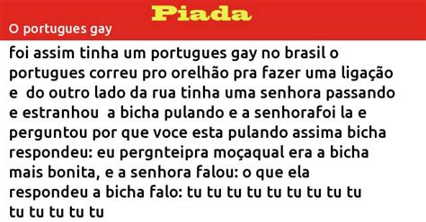O Portugues Gay Portugues Piadas Gratis