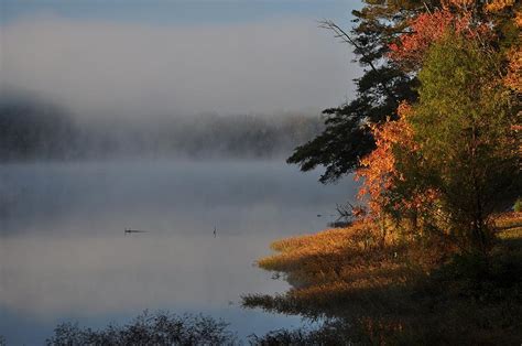 Autumn Morning Mist Over Ga Pond Photograph By Marc Mesa Fine Art America