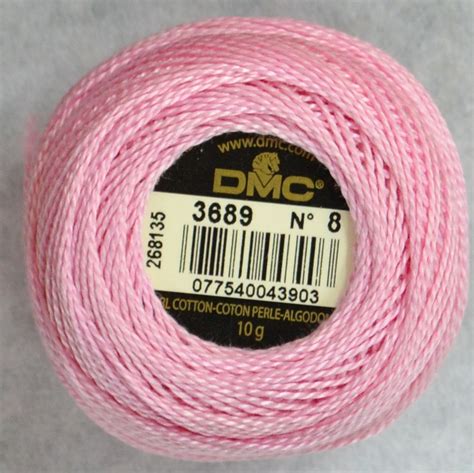 Dmc Perle Pearl 8 Cotton 3689 Light Mauve 10g Ball 80m