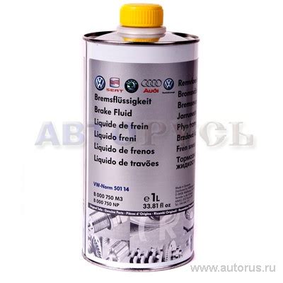 Жидкость тормозная VAG Universal DOT4 1 л B 000 750 M3 VAG артикул B ...