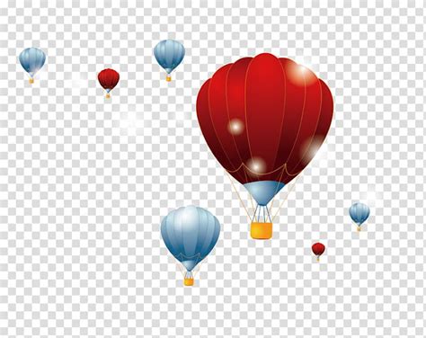 Free Hot Air Ballooning Red Blue Hot Air Balloon Transparent Background PNG Clipart Nohat Cc