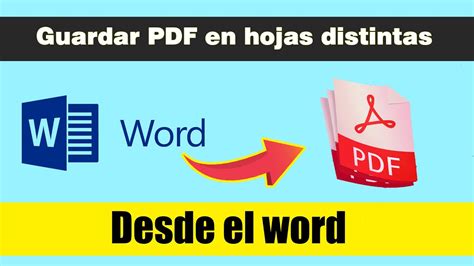 Como Guardar Un Pdf Separado En Hojas Individuales Desde Un Archivo