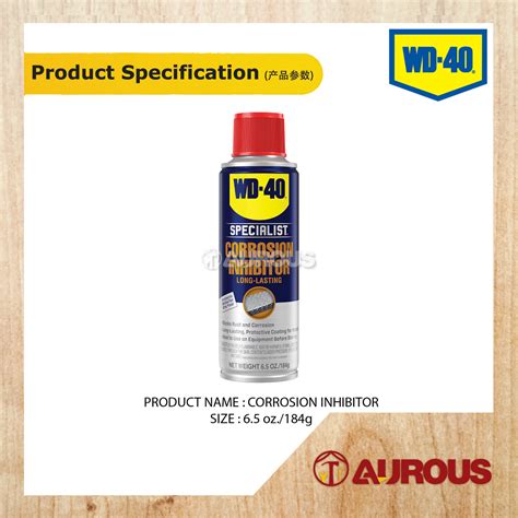 Wd 40 Specialist Long Lasting Corrosion Inhibitor 184g Aurous