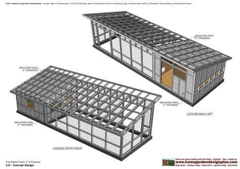 L110 Chicken Coop Plans Construction Chicken Coop Design How To