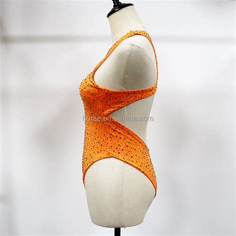 S609 Hot Sales Blink Crystal Beachwear Swimwear Elastic One Piece Hollow Out Backless Swimming