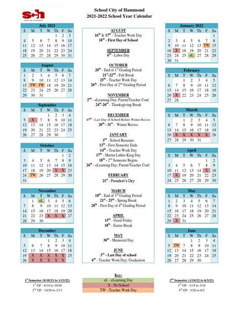 2122school Year Calendar 2 Pdf