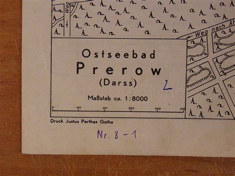 Ostseebad Prerow Darss Falkarte Maßstab ca 1 8000 von Gen Min