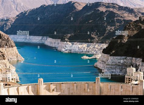 Hoover Dam Nevada Arizona USA October 2 2021 Lake Mead At Hoover