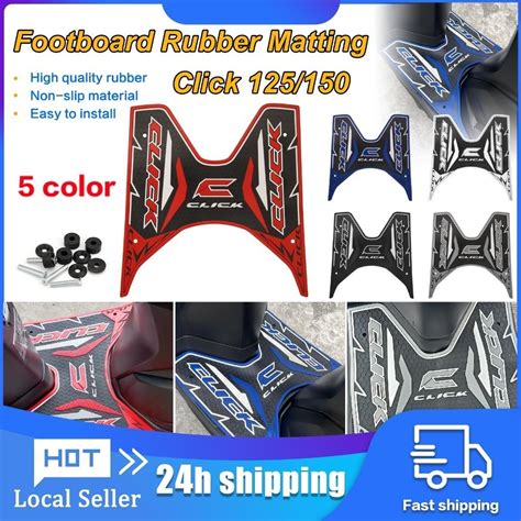 Motorcycle Honda Click I I Footboard Rubber Matting With Bolts