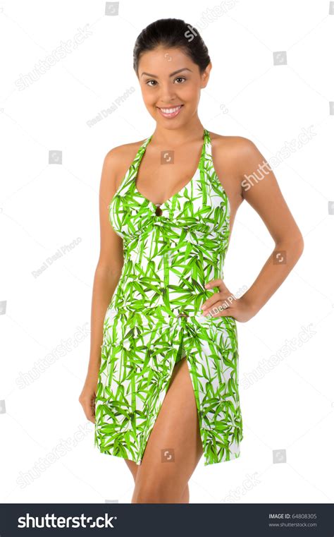 Beautiful Mexican Bikini Model Isolated Over Stock Photo Shutterstock