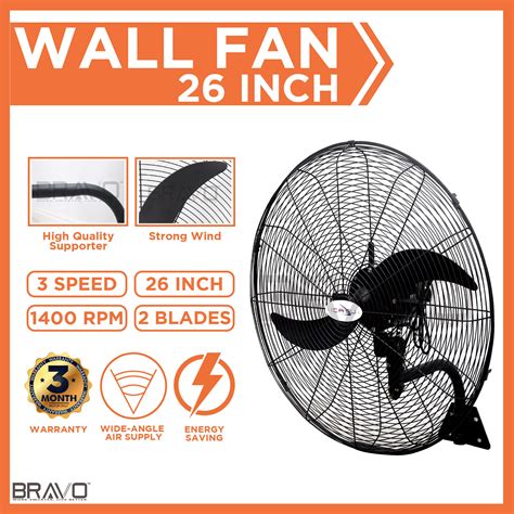 iCASU Wall Fan 26 Inch Industrial Wall fan Industry Wall Fan Heavy Duty Wall Fan Industrial Fan ...