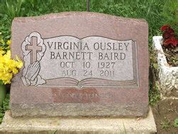 Virginia Ousley Barnett Baird 1927 2011 Mémorial Find a Grave